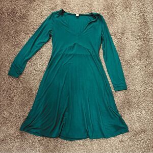 Old Navy Jersey Swing Dress Womens M Green Stretch Babydoll St Patrick's Day